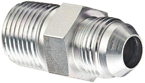 Eaton Weatherhead C5205X8X8 Carbon Steel SAE 37 Degree (JIC) Flare-Twin Fitting, Adapter, 1/2" NPT Male x 1/2" JIC Male
