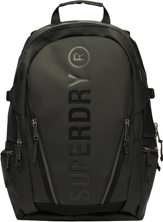 Superdry Womens Tarp Rucksack, Classic Hiking-Inspired Design Black/Black Size One Size