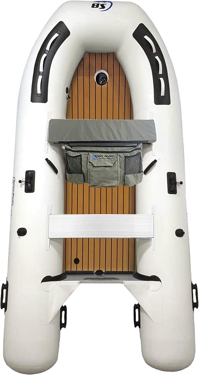 Swordfish 10.8' Inflatable Dinghy | Air Floor with EVA Teak Decking | 5 Person Sport Boat | 15HP Motor Ready | EVA teak air deck floor | 5-person inflatable dinghy | 1,268 lb max load | 15HP | yacht tender