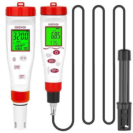 Smart Dissolved Oxygen Meter and pH TDS EC Meter for Water,Do Tester for Aquarium,Fish,TDS Meter for Drinking Water