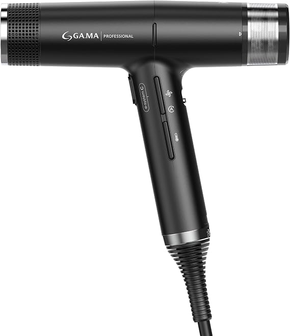 GA.MA Italy Professional iQ1 Perfetto Hair Dryer, 110,000 RPM, Black