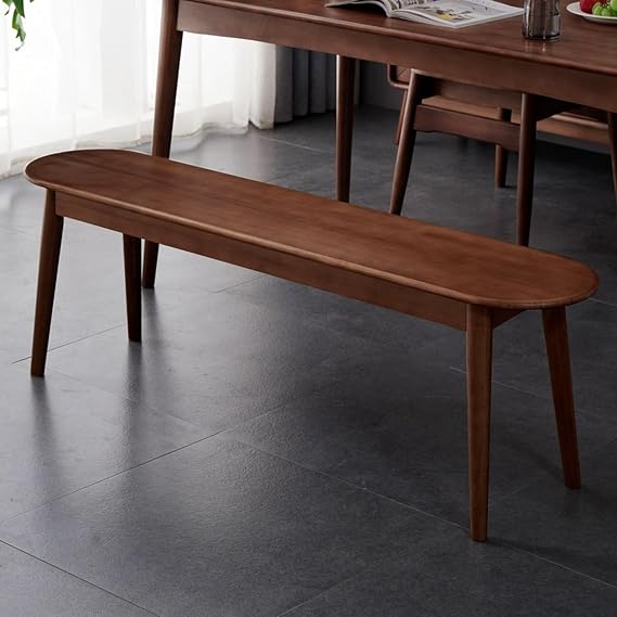 Wooden Dining Room Bench Indoor Skinny Vintage Entry Wood Bench for Rustic Farmhouse Bedroom Hallway(140cm)