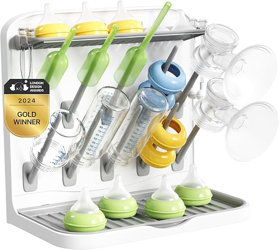 Lifewit 10-Hooks Baby Bottle Drying Rack for Countertop, BPA Free
