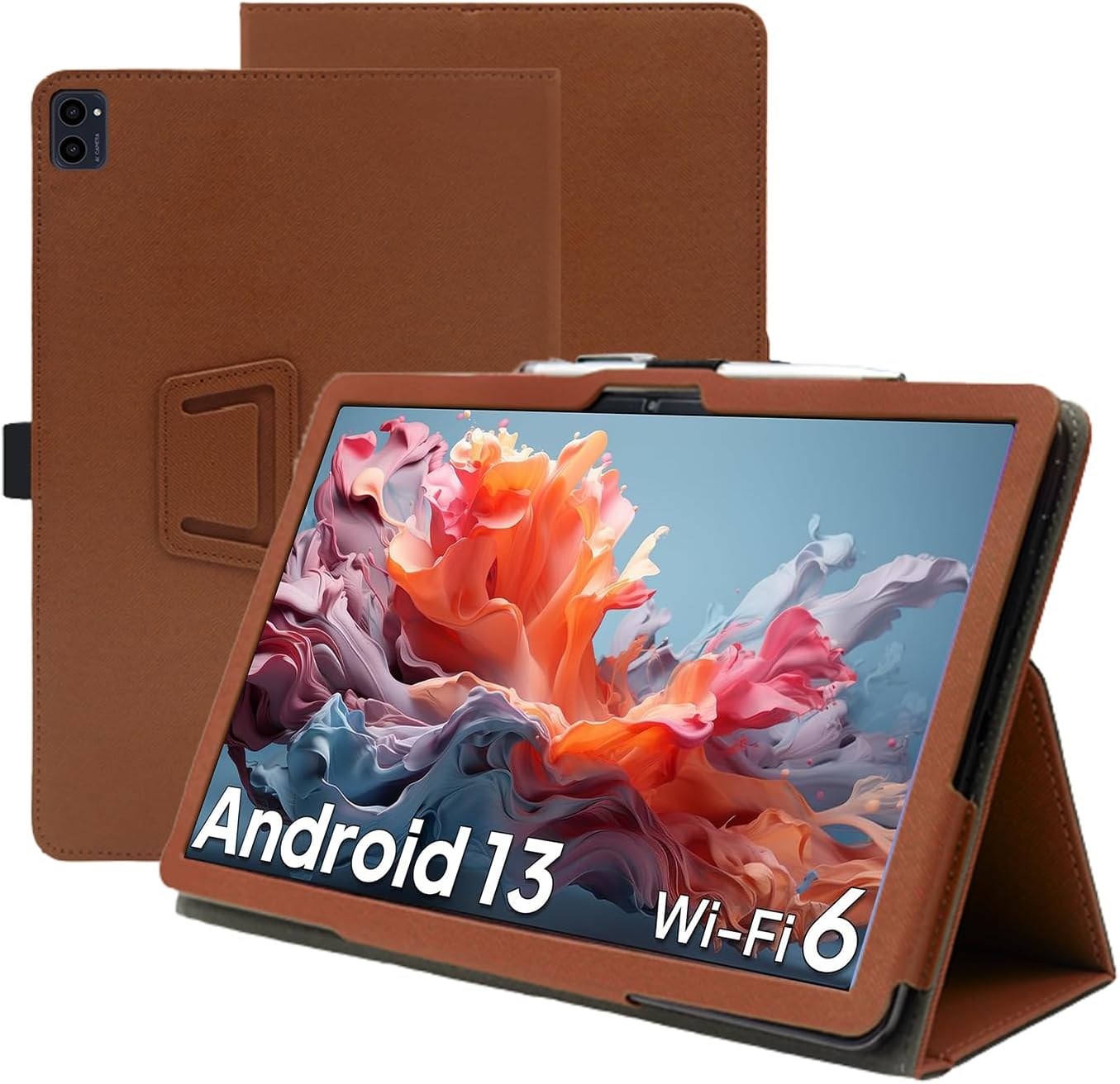 Case for Apolosign EM101A Tablet,Folding Stand Protective Cover with Pencil Holder,Wrist Strap,Full Protection,Premium PU, Scratch Resistant for Apolosign EM101A 10 inch 2024Brown