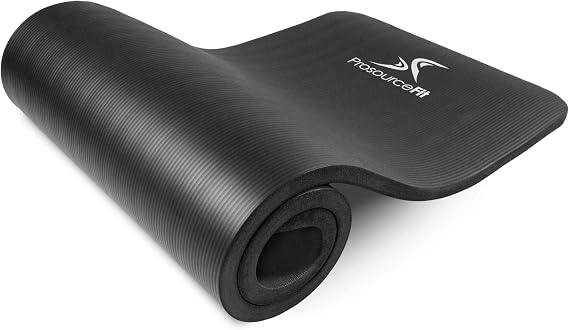 ProsourceFit Extra Thick Yoga and Pilates Mat, 71-inch Long High Density Exercise Mat with Comfort Foam and Carrying Strap