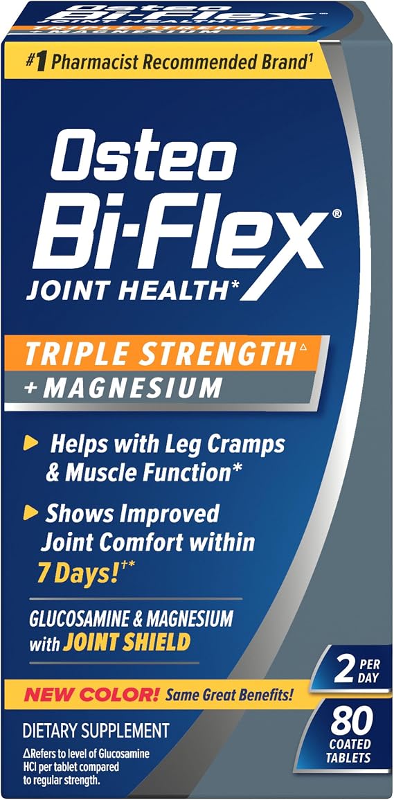 Osteo Bi-Flex Triple Strength Glucosamine Supplement with Magnesium, 80 Ct