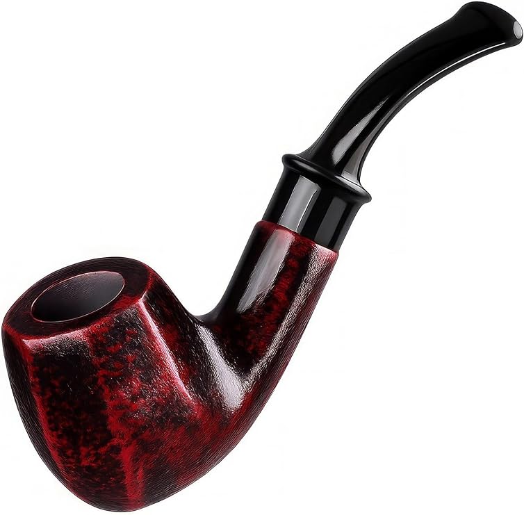 Falconetti 9 mm. Kırmızı Sandalwood Eğimli Sap Ahşap Pipo rd87