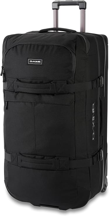 Dakine Split Roller 110L Rolling Duffel Bag, Travel Luggage, Black