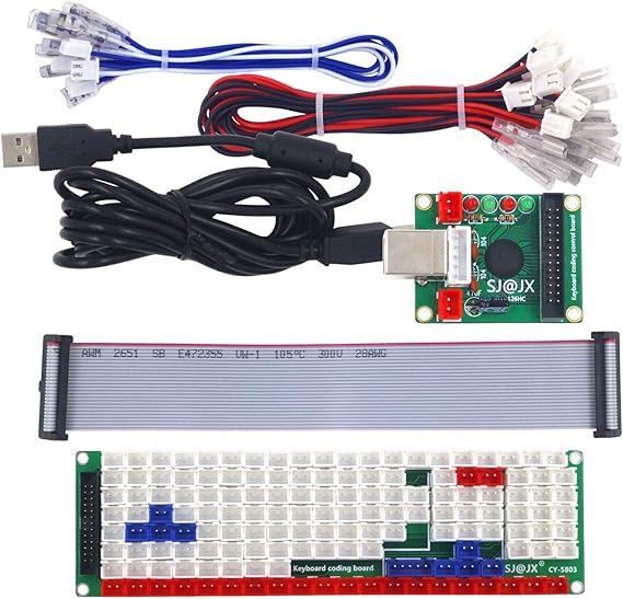 Development Keyboard Encoder Board Game Controller DIY LED Keyboard Development Board Media Music USB Encoder 104 Keys Arcade DIY Kit