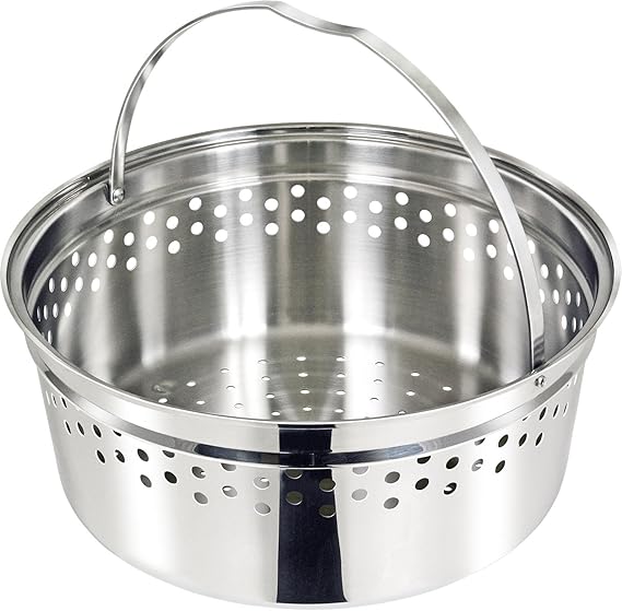 Magma A10-367 Nesting Colander, Steamer & Cooker Insert For Cookware set | 100% 18-10 Stainless Steel. Custom Fit for Magma 5 Qt Stock Pot. Stackable, Space-Saving Marine & RV Cookware Accessory