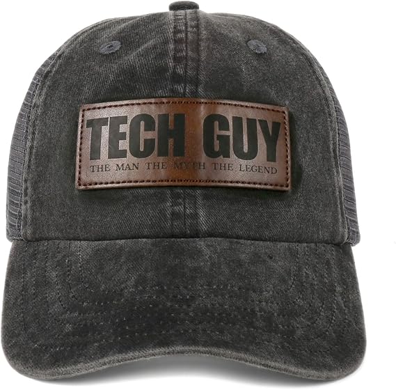 InnoBeta Tech Support Gifts Techie IT Guy Hat Cap, Funny Adjustable Embroidered Trucker Hat for Help Desk, Technician, Programmer, Tech Lover