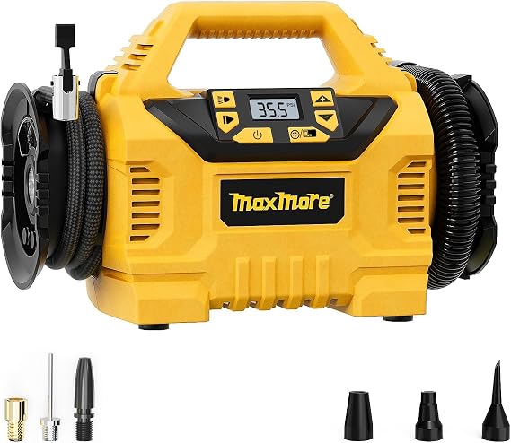 MaxMore Portable Tire Inflator/deflator Compatible with DeWalt 20V Battery