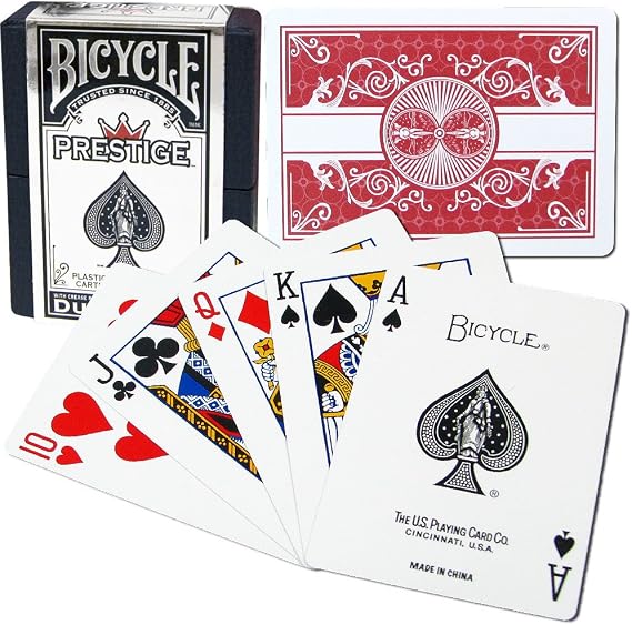 Bicycle Prestige Plastic Playing Cards (Red)