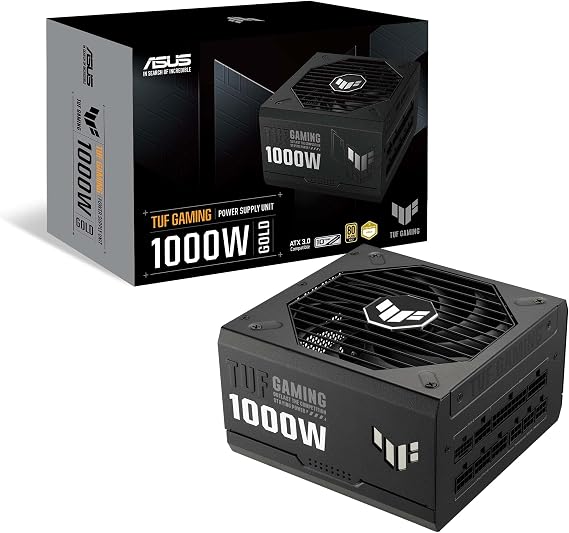 ASUS TUF GAMING-1000G 80+ GOLD 1000W MODÜLER ATX 3.1 UYUMLU 10 YIL GARANTİ | Güç, 1000 W, 80 + Gold sertifikalı, Axial Tech 120 mm fan, PCB kaplama, ATX 3.1 ve PCIe 5.1 ile uyumlu