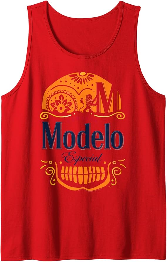 Modelo Especial Calavera Multi-Color Graphic Tank Top