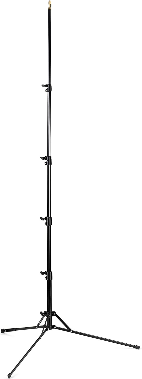 Manfrotto 5002BL Nano Plus Pole Stand, Light Stand, Maximum Load Capacity, 8.8 lbs 4 kg, Storage Height, 20.5 inches 52 cm, Fully Extendable, 78.8 inches 197 cm, Aluminum, Foldable, Lightweight, Compact, Photography Equipment, Light Stand, Outdoor Shooting, Studio