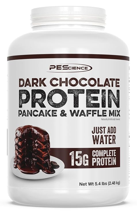 PEScience Protein Pancake Mix & Waffle Mix, Dark Chocolate, 36 Servings
