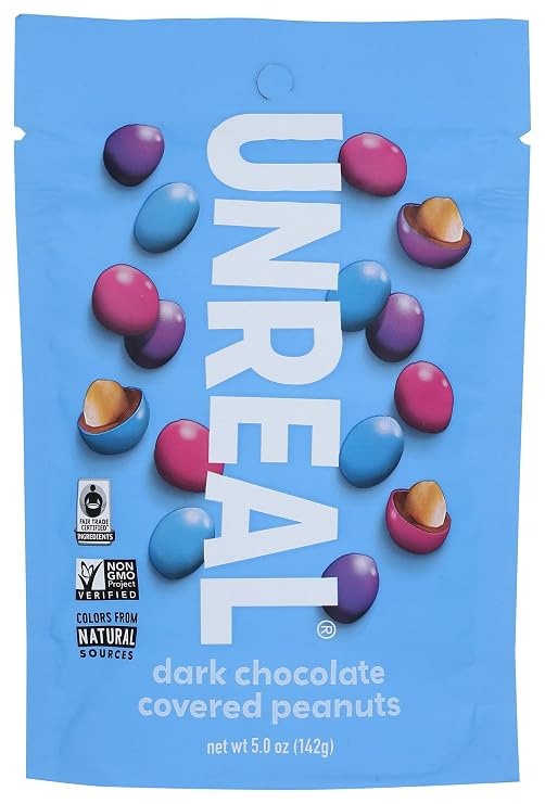 Unreal Dark Chocolate Peanuts Gems, 5 oz