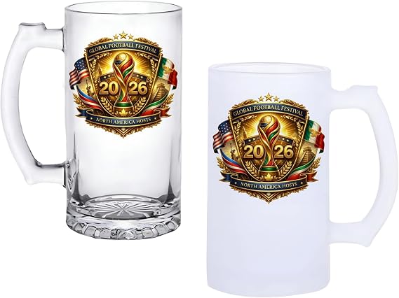 Ghostbastır Design Dünya Kupası Bira Bardağı 500 cc Cam Buzlu veya Buzsuz Seçenekleriyle 0935