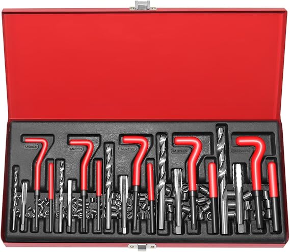 YSTOOL 131pcs Metric Helicoil Thread Repair Kit