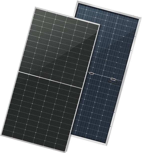 SUNGOLDPOWER 16BB N-Type 2pcs 560W Bifacial PERC Solar Panels Monocrystalline,High Efficiency up to 30%, High Power PV Module for Off-Grid, Residential & Commercial Solar Systems (2pcs 560W Bifacial)