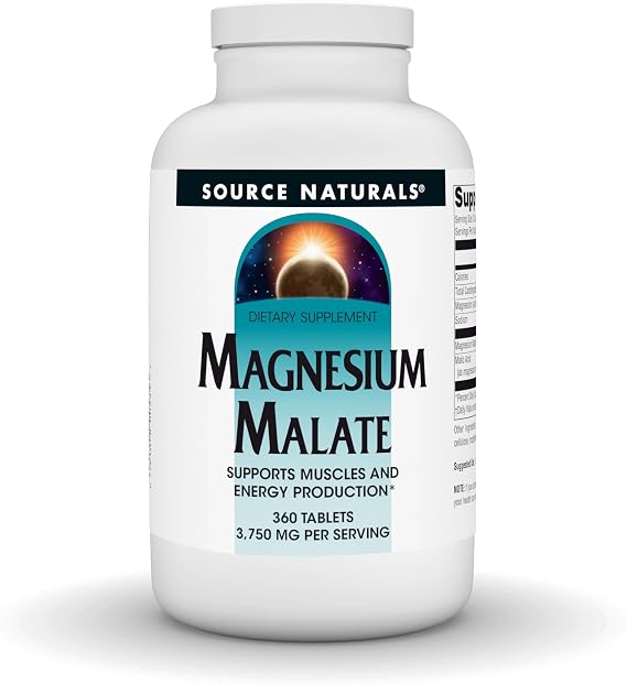 Source Naturals Magnesium Malate, 3,750 mg - 360 Vegetarian Tablets