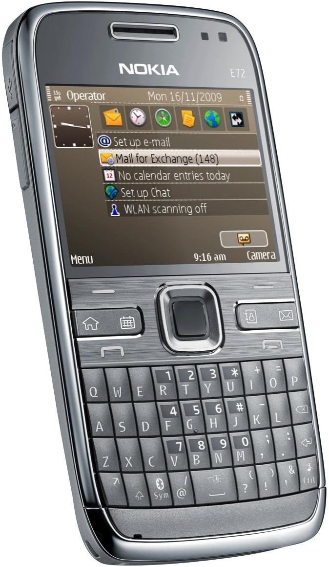 Nokia E72 unlocked Mobile Phone Metal Grey