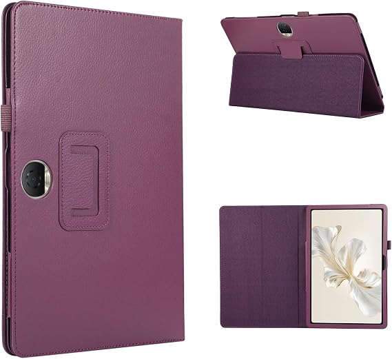 YEMENGHUA Heavy Duty Protection Tablet Case Protective Case Compatible with Honor Pad 9 12.1inch Slim Folding Stand Folio Protector Shockproof Back Cover with Holder (Color : Deep Purple)