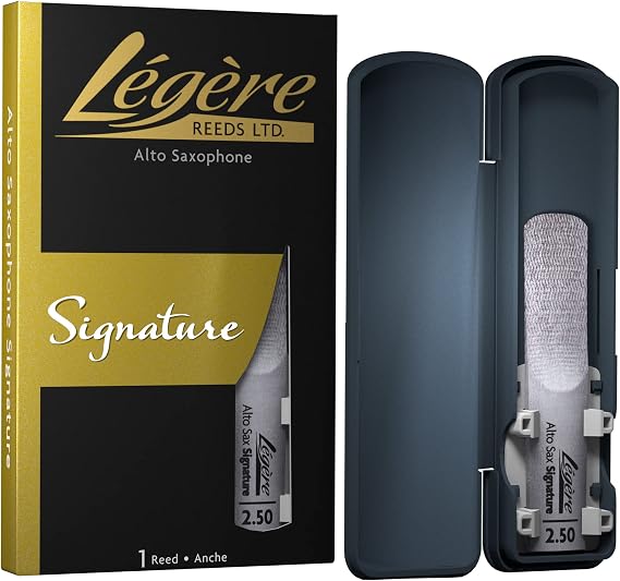 Legere Reeds - Alto Saxophone Reed, Signature, Strength 2.50 (ASG2.50) - Premium Synthetic Woodwind Reed