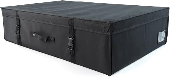 HANGERWORLD Large Black Wedding Dress Storage Box, Acid Free Tissue Included - Under Bed Sized