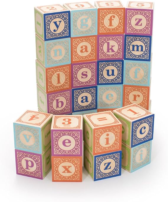 Uncle Goose Classic Lowercase ABC Blocks - Made in The USA