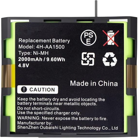 Compex Battery Compatible with 4H-AA1500 941210 Mi Mi-Sport Sport Elite voor Fit 1.0 4.8V 2000mAh