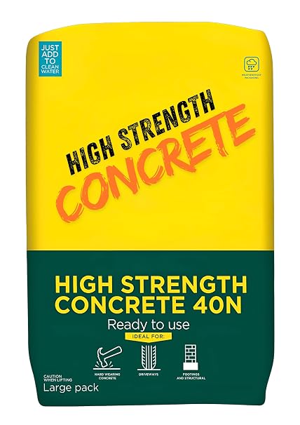 High Strength Concrete 20kg Bag – Ready to Use Cement Mix for Driveways, Footings, Paths & Structural Jobs – Just Add Water