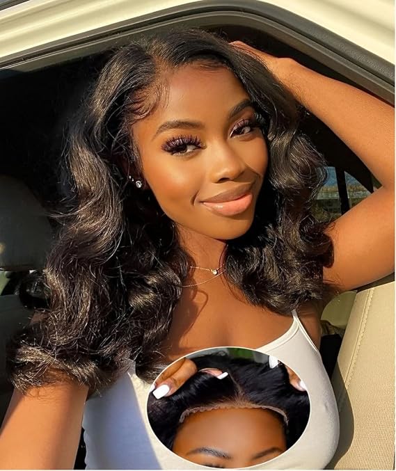 Wavymy Glueless Wigs Human Hair Pre Plucked Pre Cut Body Wave HD Lace Front Wigs Human Hair for Women 180% Density No Glule Ready to Wear and Go Closure Wigs for Beginners 20 Inch