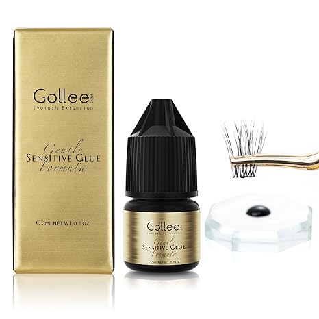 Lash Glue 3-4 Sec Dry Time Individual Lash Glue for Cluster Eyelash Extension Self Application Long Lasting for Extension Adhesive Waterproof, No Irritation