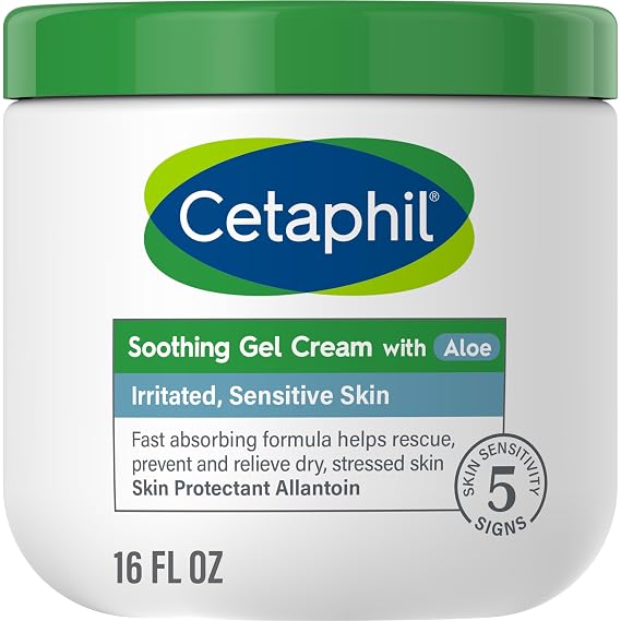 Cetaphil Soothing Gel-Cream with Aloe, Sensitive Skin Moisturizer, 16oz