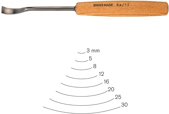 PFEIL "Swiss Made" 8mm #5 Sweep Spoon Gouge
