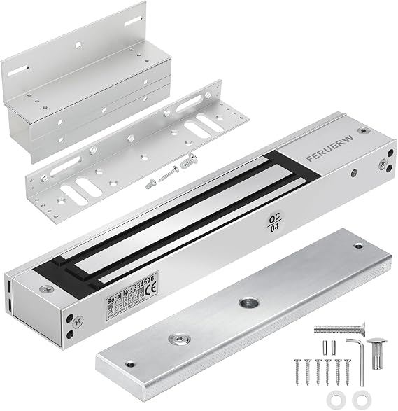 FERUERW 600LBs/280KG Electric Magnetic Lock with Z and L Bracket