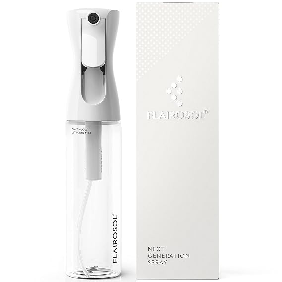 FLAIROSOL Original Continuous Mister Spray Bottle, 10.1oz, Clear/Black