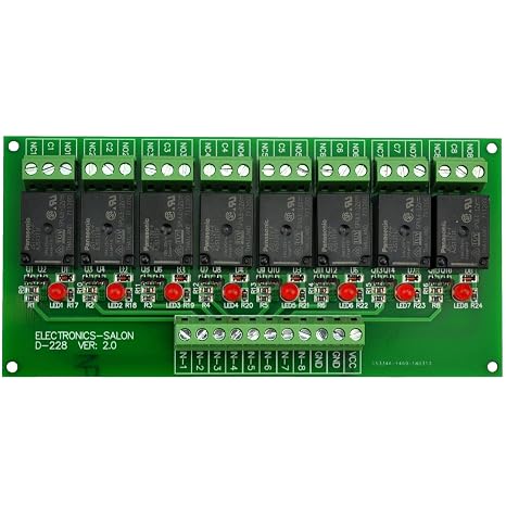 8 Channel 10Amp SPDT Power Relay Module Board (Operating Voltage: DC 12V)
