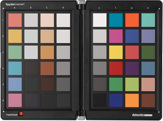 Datacolor Spyder Checkr Color calibration tool for cameras. Ensure accurate, consistent color with varied cameras/light. Has 48 target colors + grey card for in-camera white balance