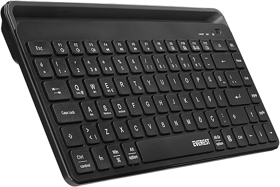Everest KB-66BT Siyah 2.4G+BT1+BT2 üçü bir arada 3 in 1 2.4/Bluetooth Çift Modlu PC/Mobil Bilgisayar Tablet Televizyon Uyumlu Q Kablosuz klavye (SİYAH)