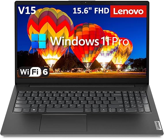 Lenovo V15 Business Laptop Computer, 15.6" FHD Display, Intel Dual-Core CPU, 16GB DDR4 RAM, 1TB PCIe SSD, WiFi 6, Bluetooth 5.2, RJ-45, Type-C, HDMI, Numeric Keypad, Black, Windows 11 Pro, Tichang