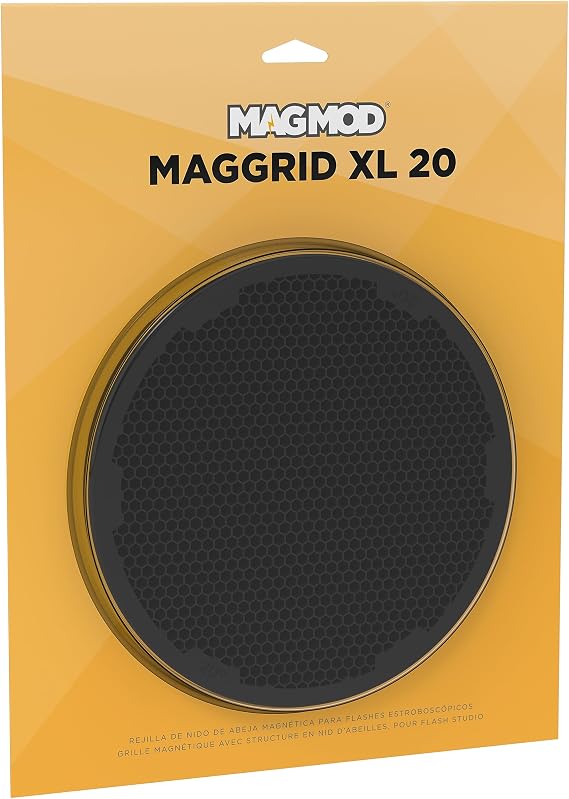 MagMod MagGrid XL 20, Light Modifier, Durable & Easy to Use Magnetic Light Modifier Attachment | Magnetic Silicone Build, Fits Reflector Xl and Magring 2, Stackable for Tighter Beam