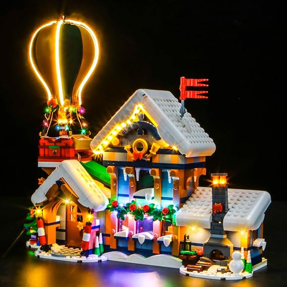 LocoLee Led Light Set Compatible with Lego Santa's Post Office Led Decoration Lighting Kit Compatible with Lego 10339 Building Blocks Model,Only Lights Set,No Model
