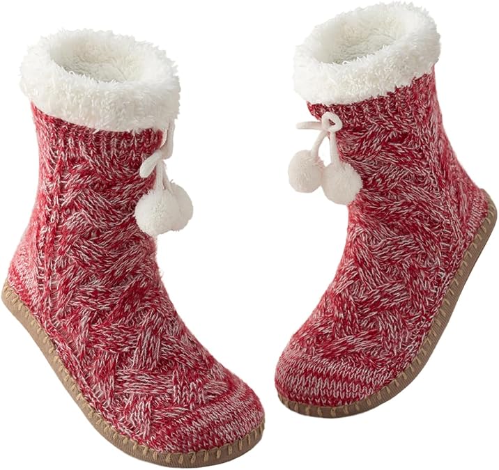 Vihir Cozy and Warm Slipper Socks with Suede Non-Slip Sole For Women,And Stylish Indoor House Shoes
