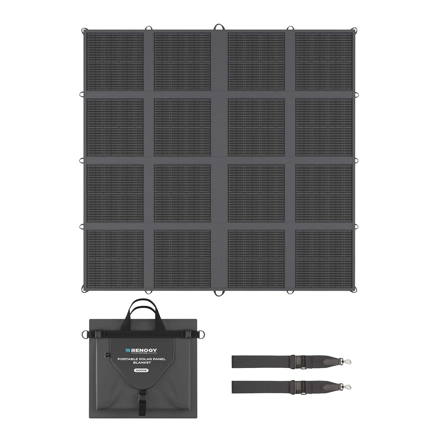 Renogy N-Type 400Watt Portable Solar Blanket Foldable Solar Panel, 25% High Efficiency, Lightweight Solar Generator for Power Station Off Grid Outdoor Activities, SUV, RV, Marine, Camping