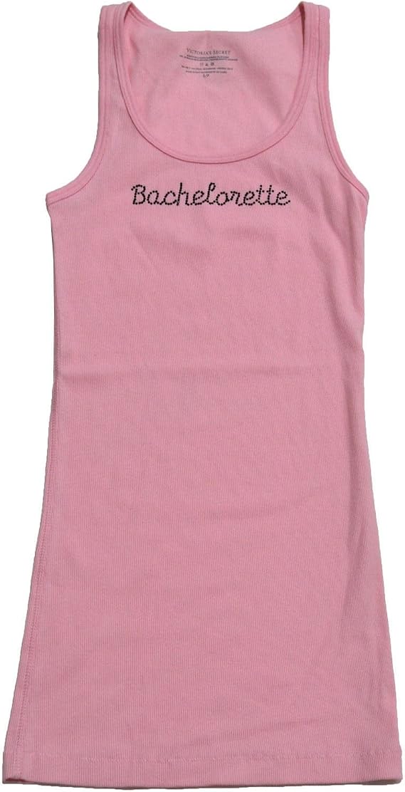Victoria's Secret Bachelorette Bling Tank Top (M, Pink)