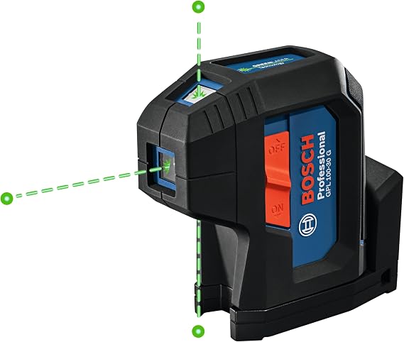 BOSCH PRO GPL100-30G Green-Beam Three-Point Self-Leveling Alignment Laser
