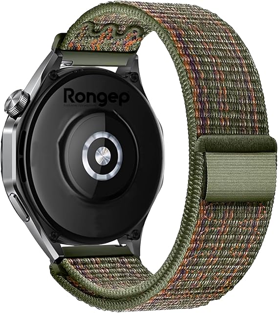 Rongep Huawei ile Uyumlu Fabric Loop 22mm Kordon GT6/GT6 Pro/GT5/GT5 Pro/GT4/GT3/GT3 Pro 46mm için Cırt Cırt Tasarım Yumuşak ve Konforlu GT6 Kordon Rahat Yapılı Terletmeyen GT6 Kayış